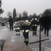 Odsłonięci pamiątkowej płyty memoriałowej zmarłych strażaków